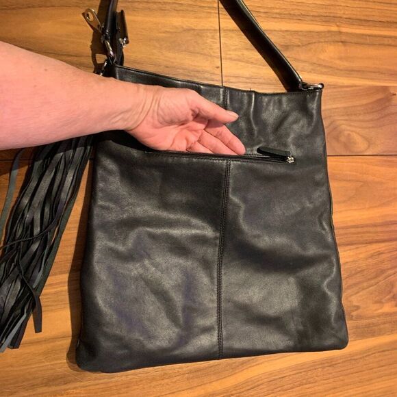 Danier leather purse bag satchel hobo EUC, black - Picture 6 of 16